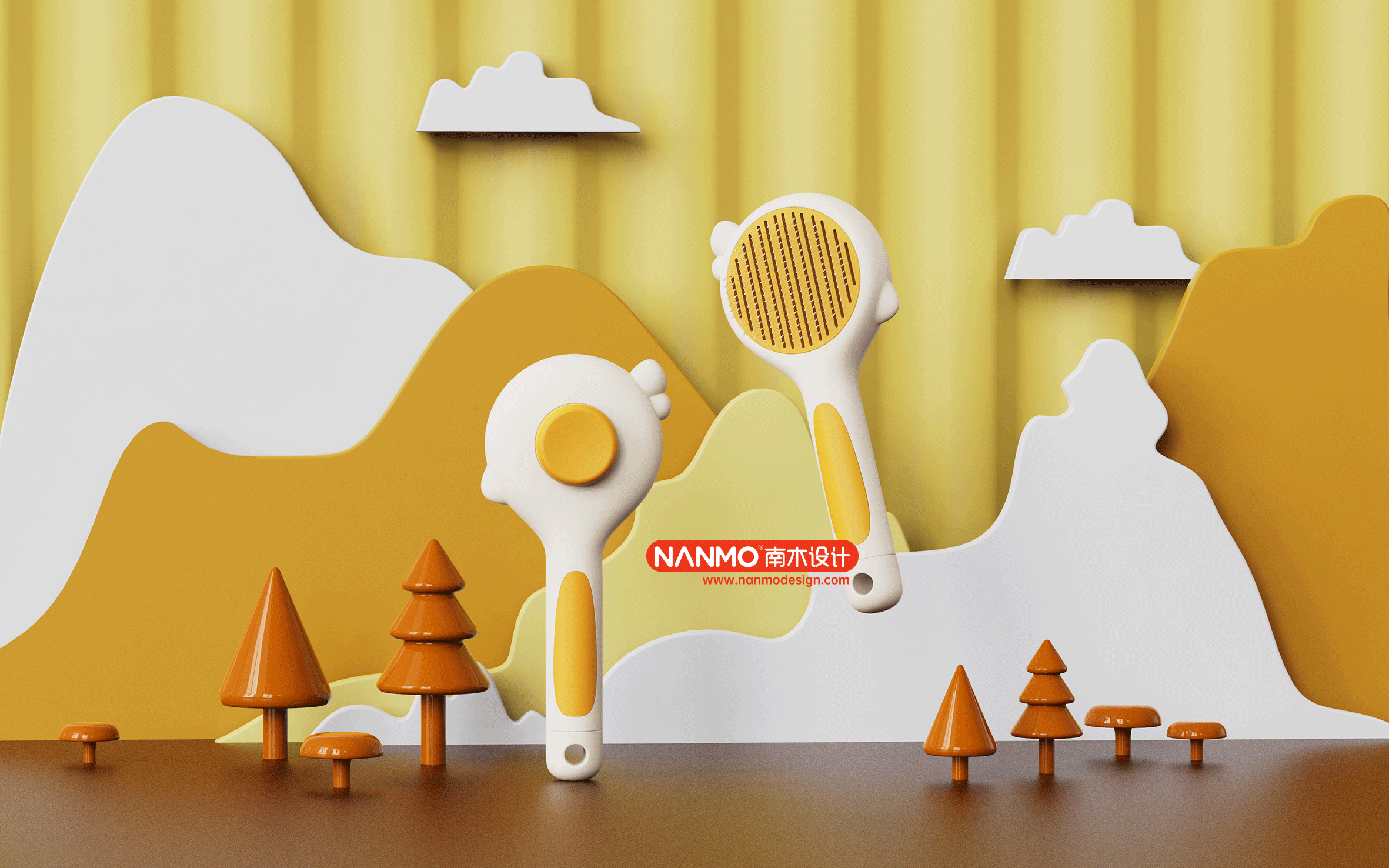 Self-cleaning comb，Pet comb，cute pet，Appearance design，Structural design，original，