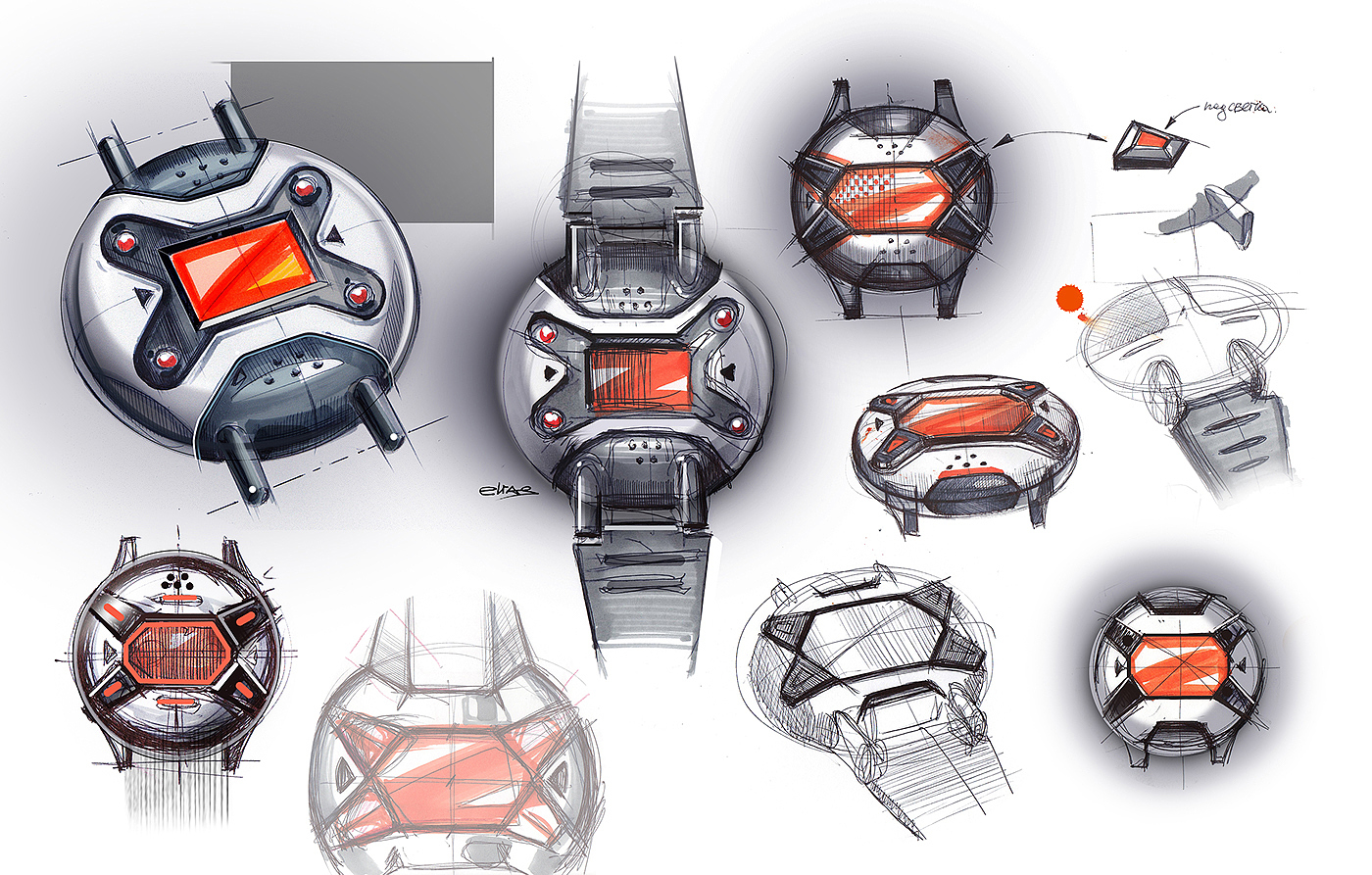 工业设计草图分享~ - 普象网