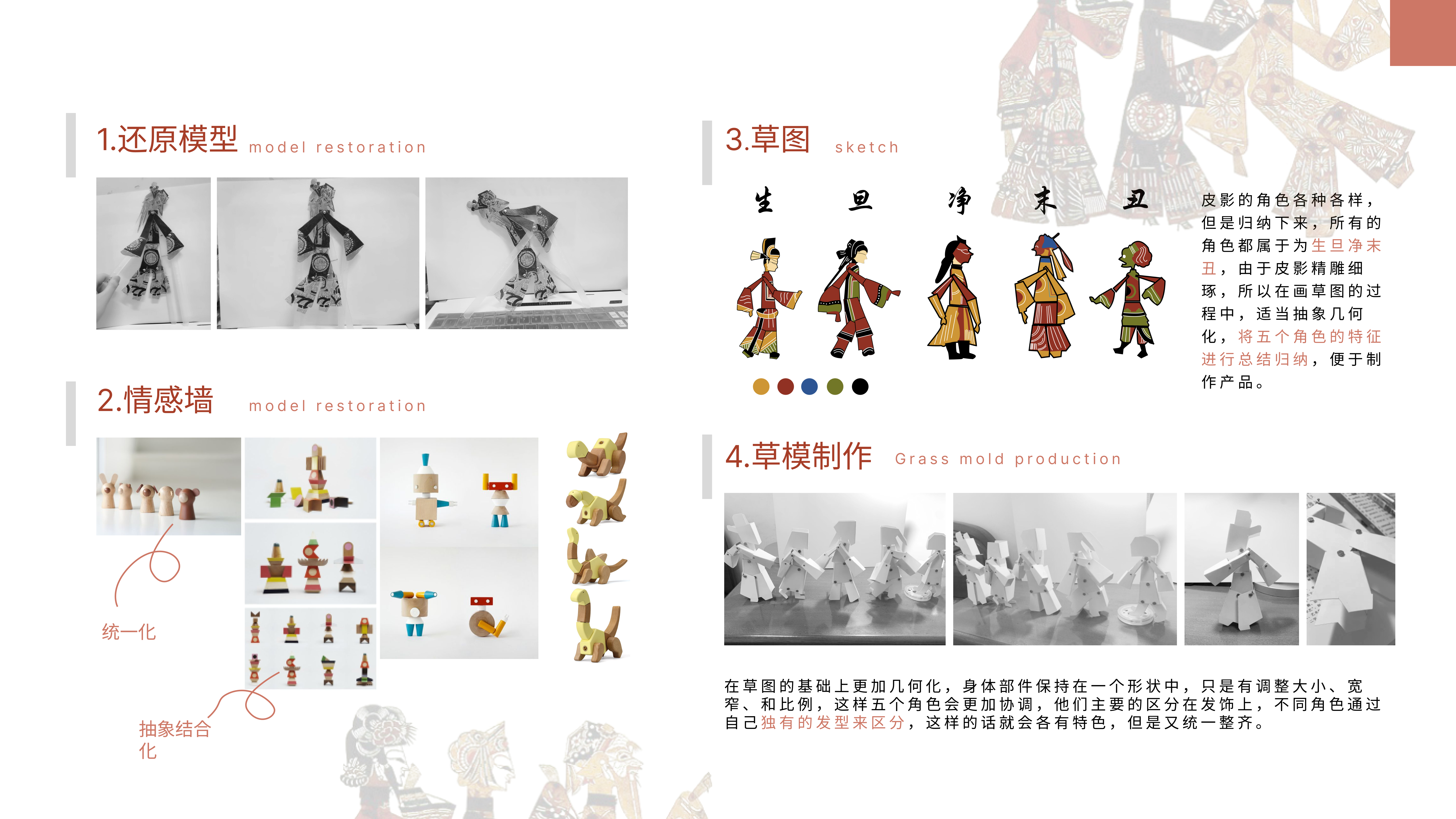 Cultural creation，a shadow puppet，