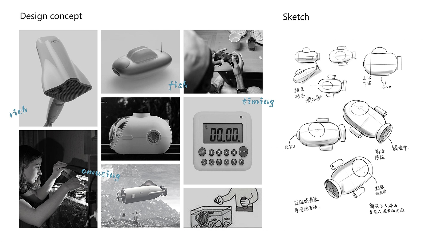 产品设计，工业设计，keyshot渲染，作品集，潜艇，鱼缸，宠物，