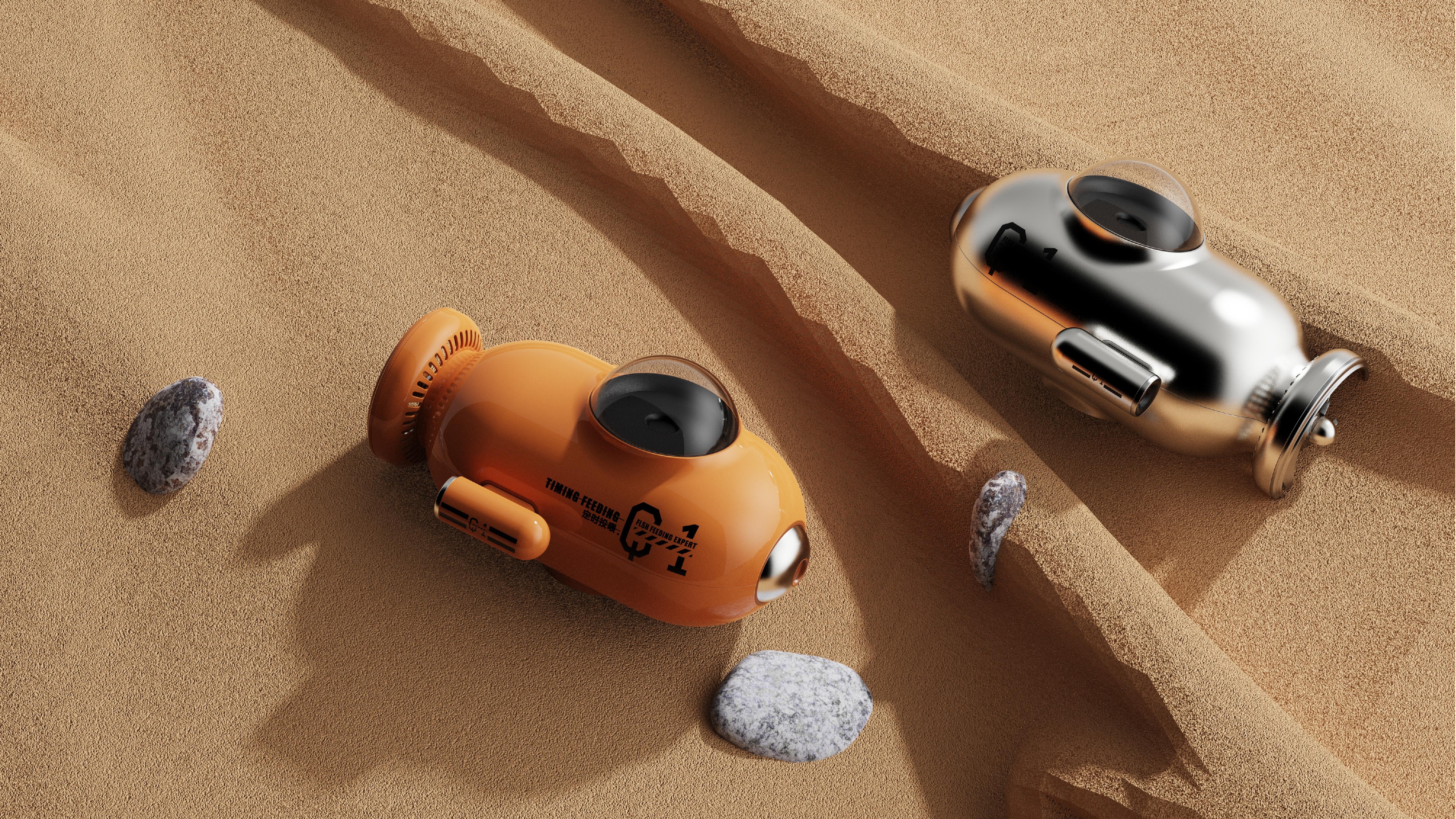 product design，industrial design，Keyshot rendering，sample reels，submarine，fish tank，Pets，