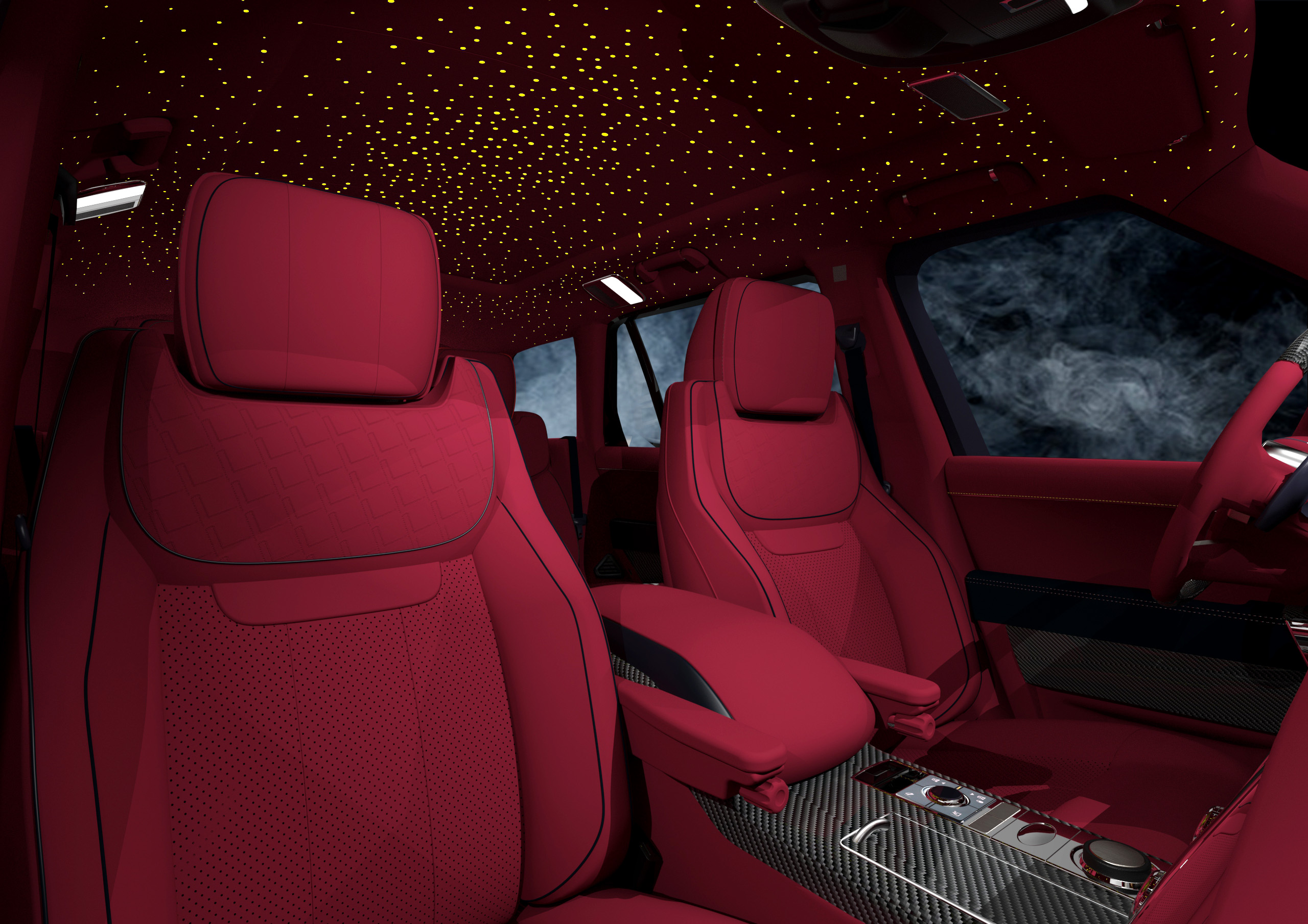 Range Rover Interior Triad Rendering Effect Diagram，