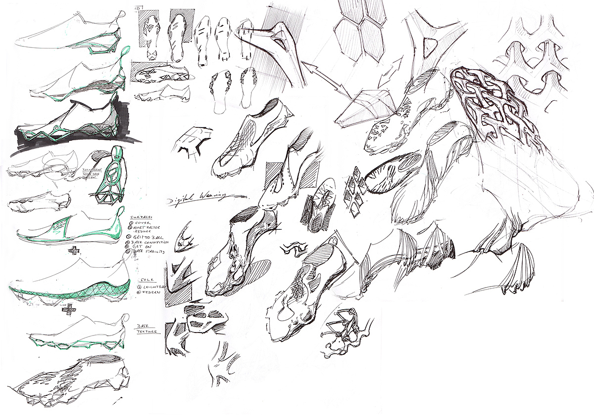 3D printing，motion，Soccer shoes，Parametric design，