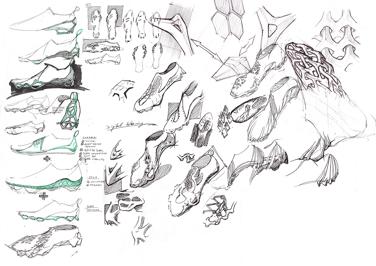 3d打印，运动，足球鞋，参数化设计，