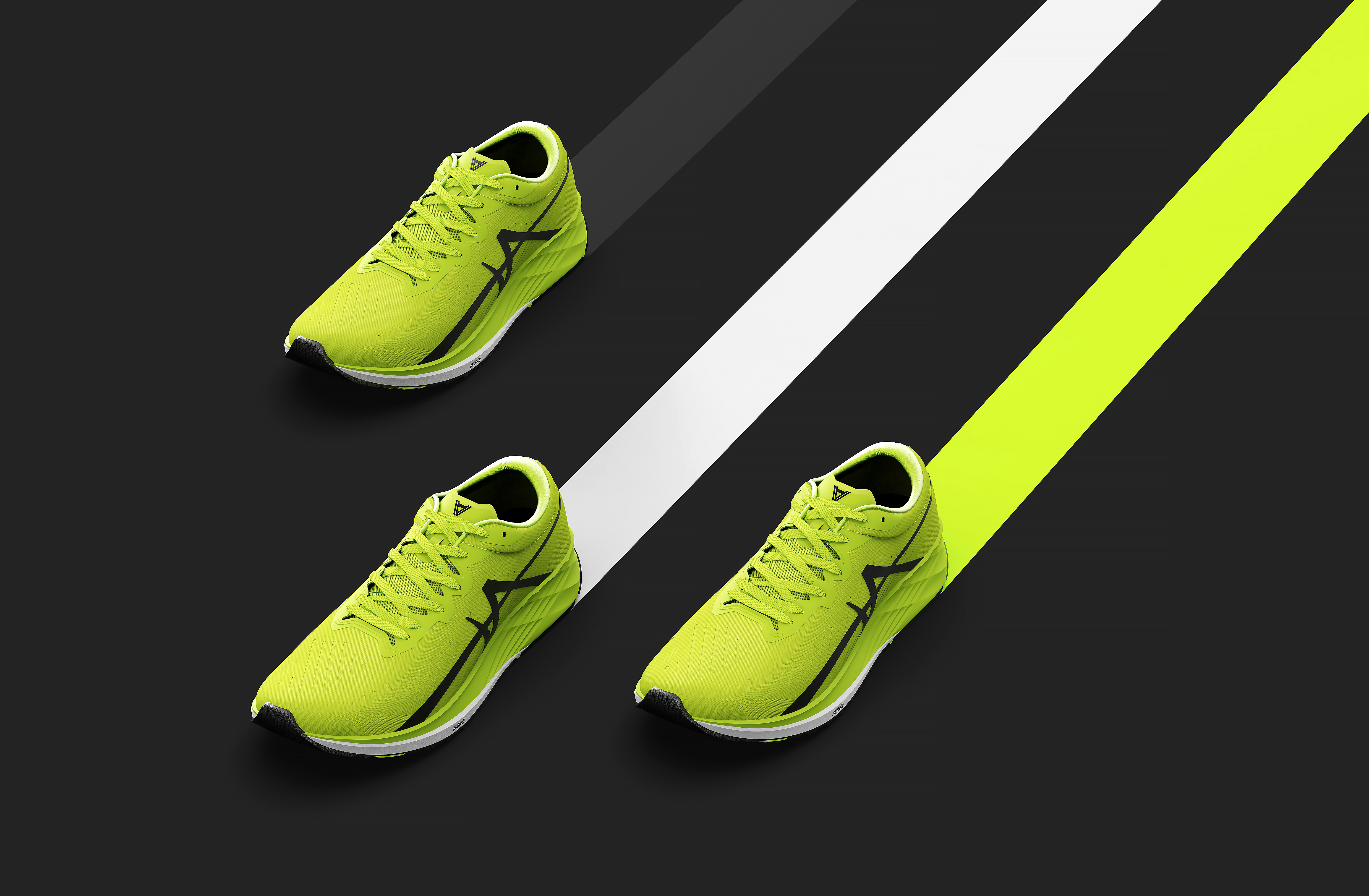 Running shoes, sports shoes, racing, outdoor，