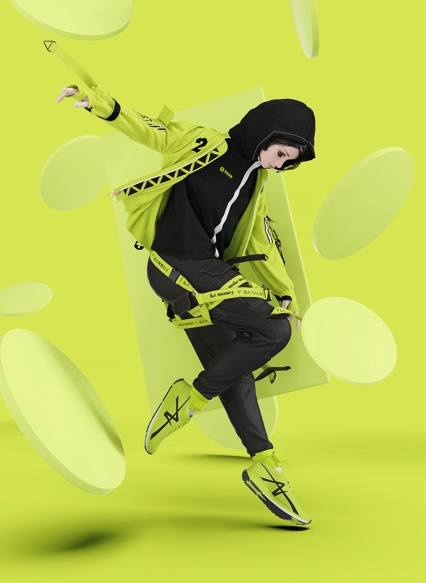 Running shoes, sports shoes, racing, outdoor，