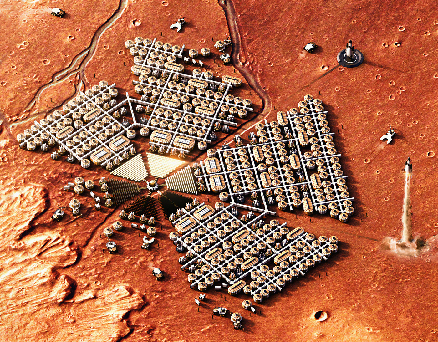 concept，science fiction，star，Space，environmental design，future，Mars space，