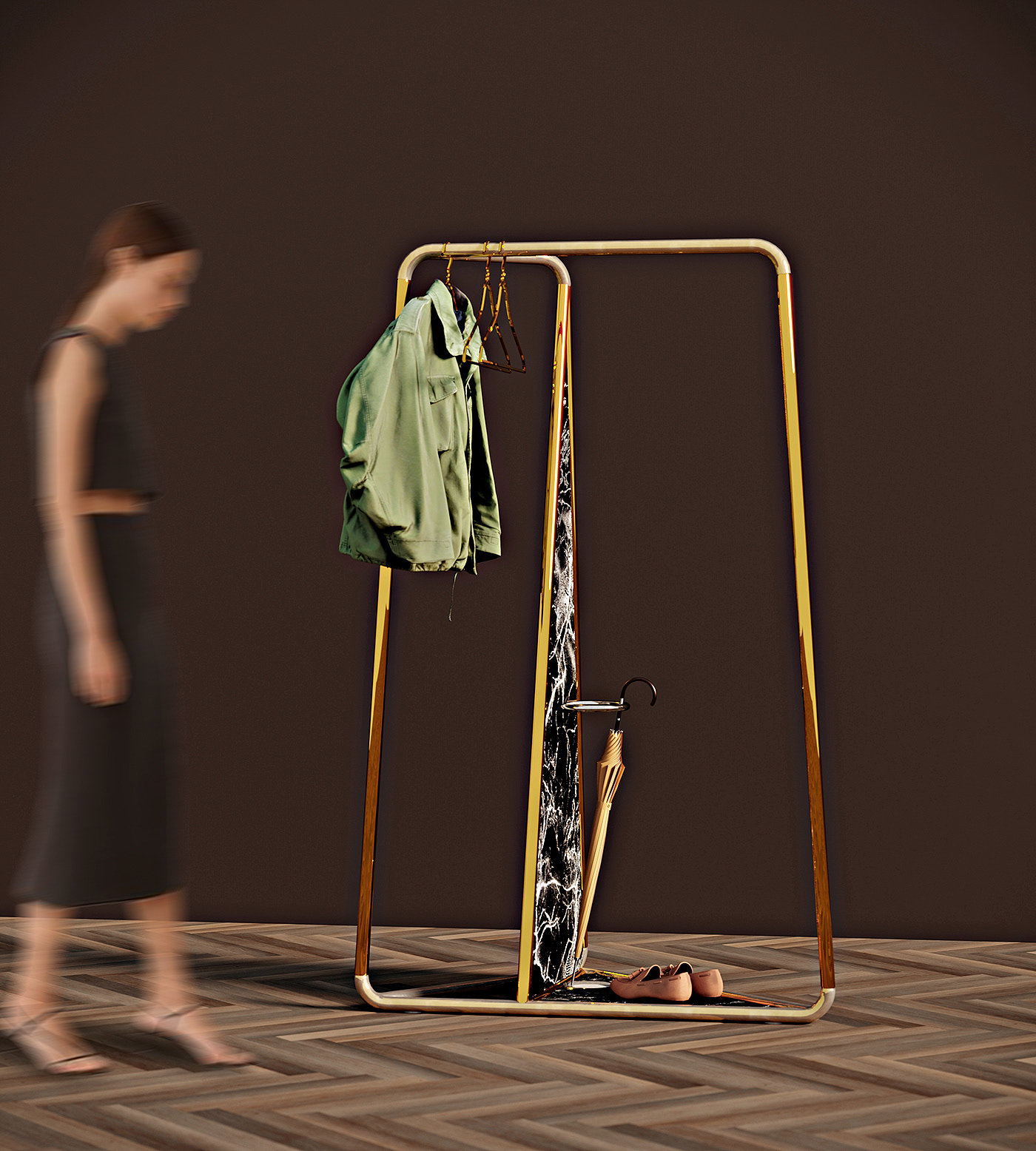 furniture design ，coat hanger，product design，3D modeling，Triangle，