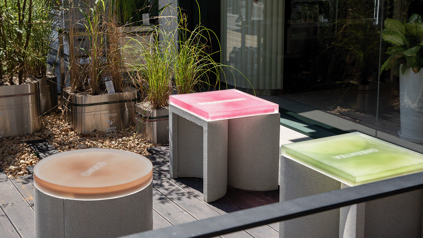 furniture，product design，stool，concrete，