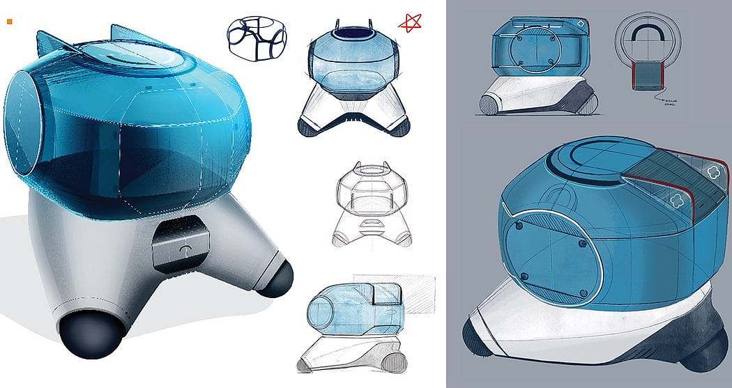 Concept Bubble，人体工程学，概念设计，Chuan Jiang，单人吊舱，汽车设计，