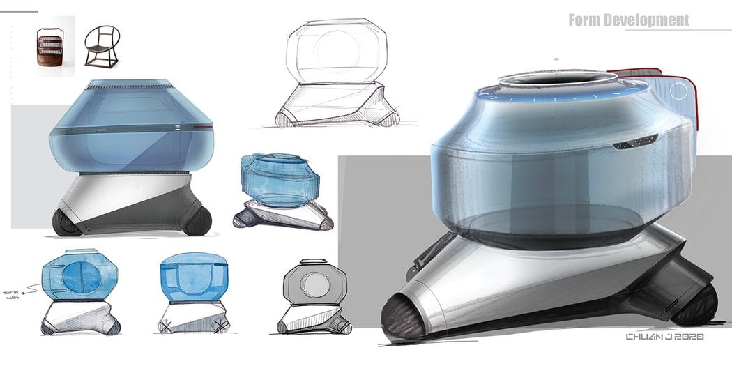 Concept Bubble，Ergonomics，conceptual design，Chuan Jiang，Single Pod，Automobile design，