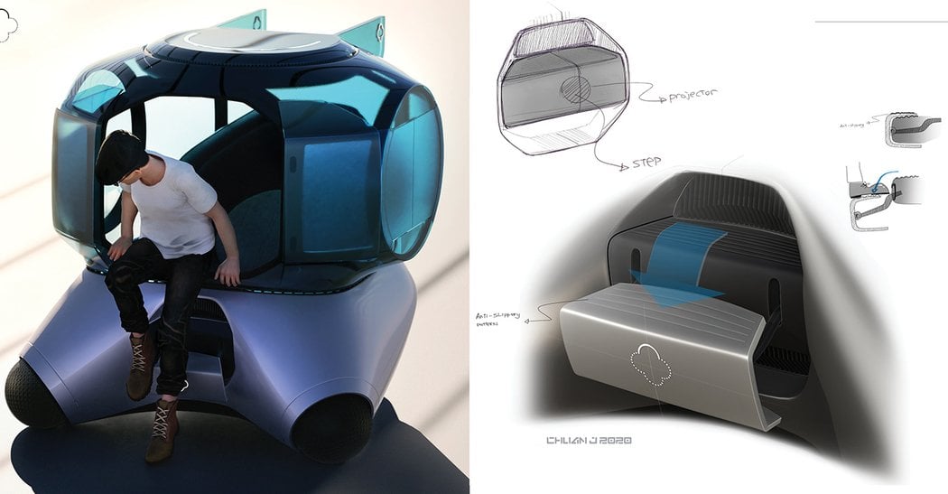 Concept Bubble，Ergonomics，conceptual design，Chuan Jiang，Single Pod，Automobile design，