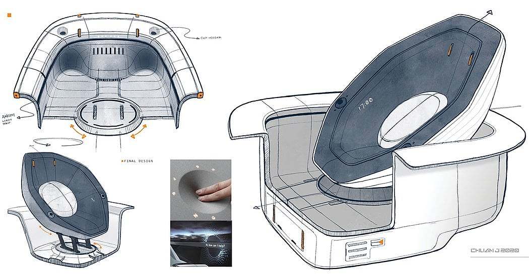 Concept Bubble，Ergonomics，conceptual design，Chuan Jiang，Single Pod，Automobile design，