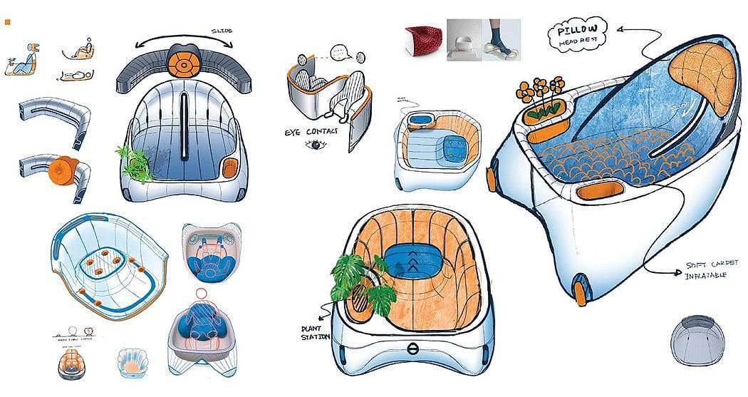 Concept Bubble，Ergonomics，conceptual design，Chuan Jiang，Single Pod，Automobile design，