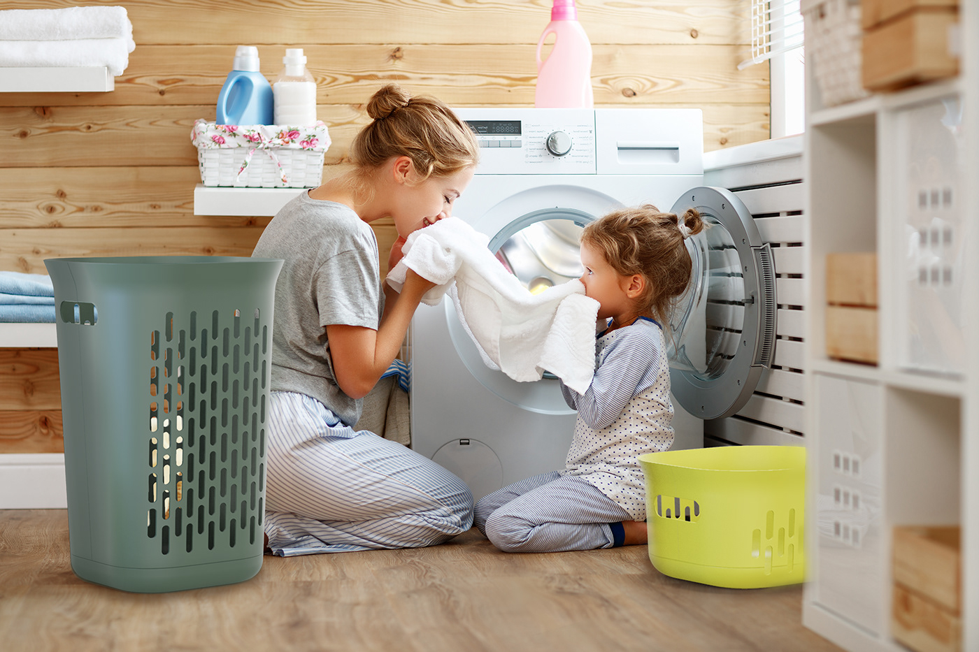 product design，Laundry bucket，Home Furnishing，modern，laundry，Design，