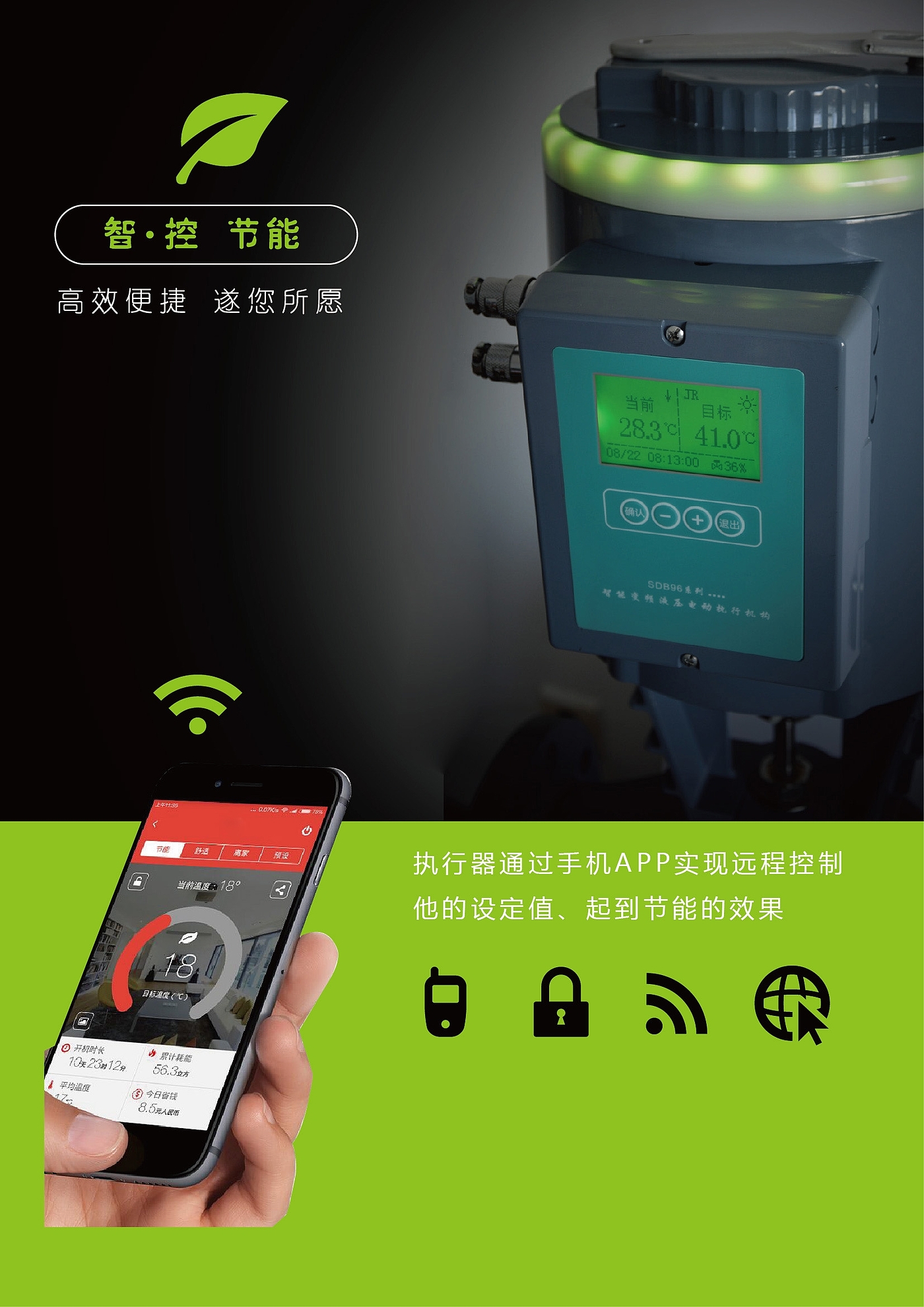 Actuator, ultrasonic water meter，
