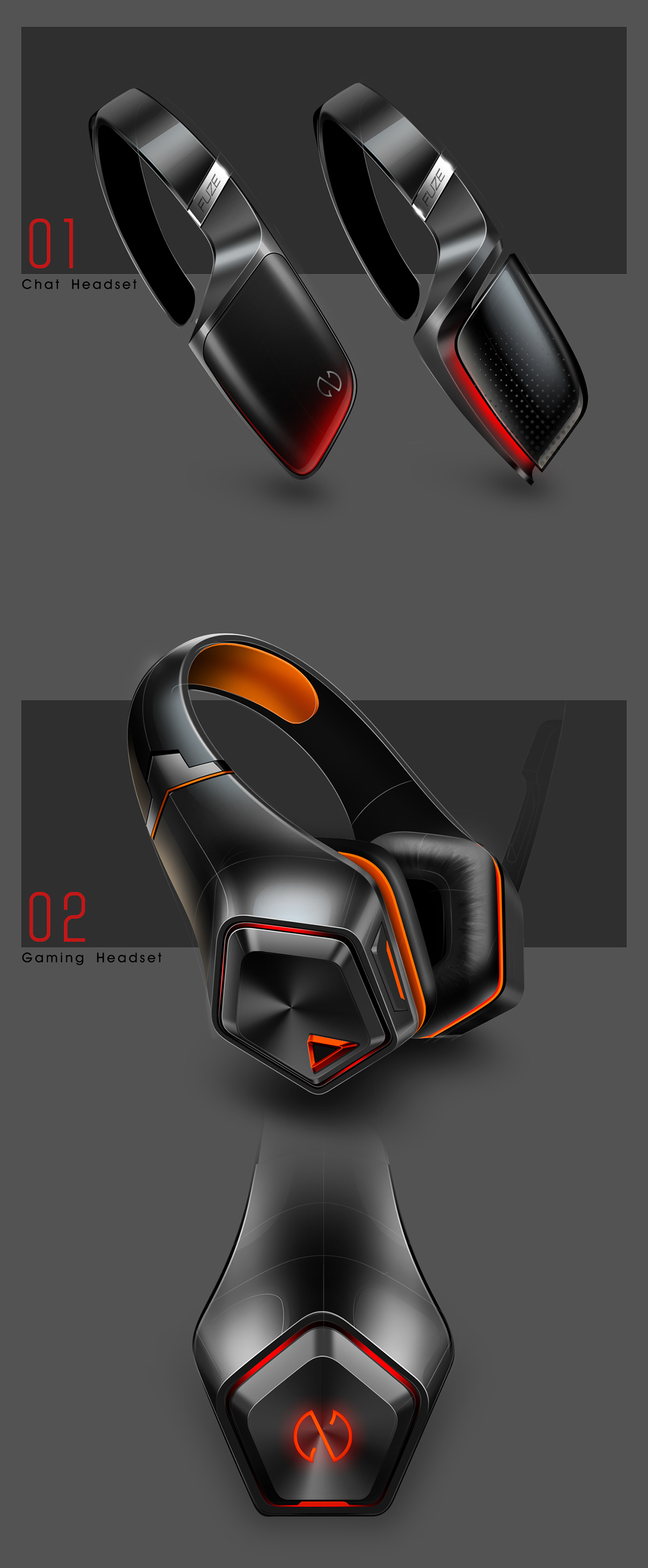 THE FUZE GAME，headset，product design，sketch，