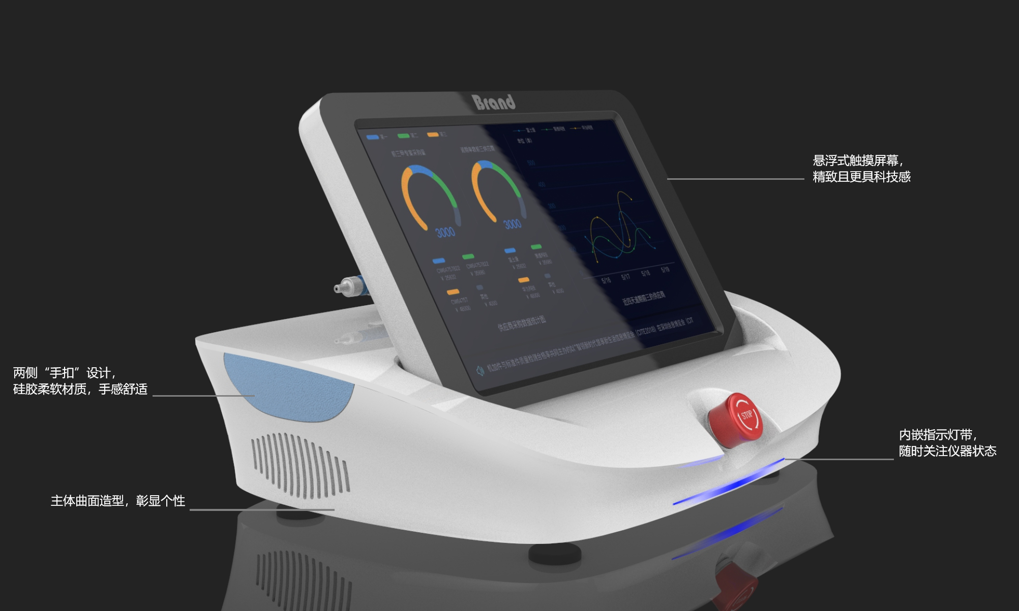 Laser therapy，Animal therapeutic instrument，cosmetic instrument，medical apparatus and instruments，Appearance design，industrial design，Structural design，