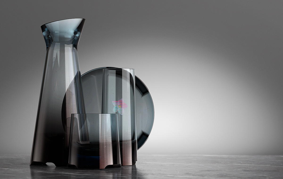 VOID，Vase，Glass，product design，