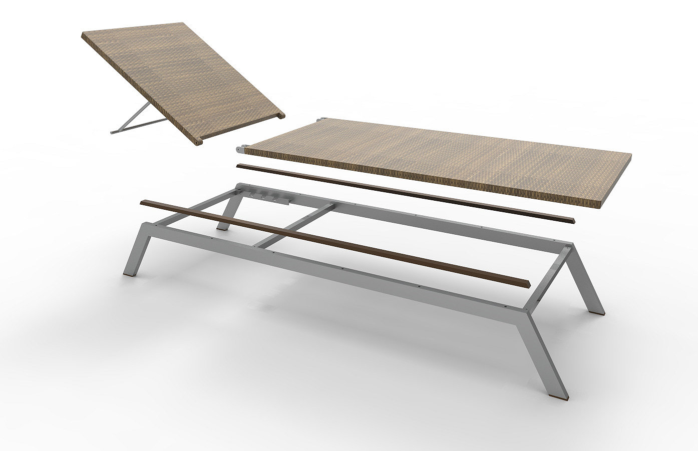 deck chair，Simplicity，Metal，woodiness，