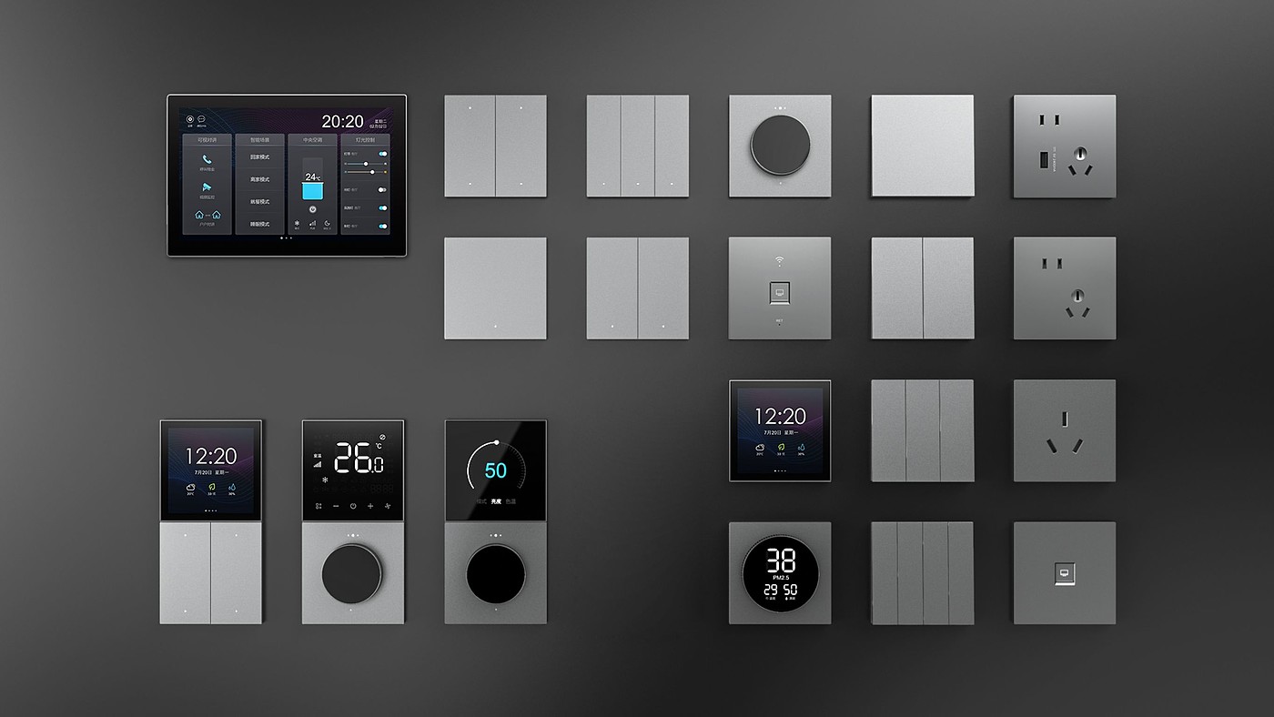 product design，Architectural technology，Intelligent switch panel，