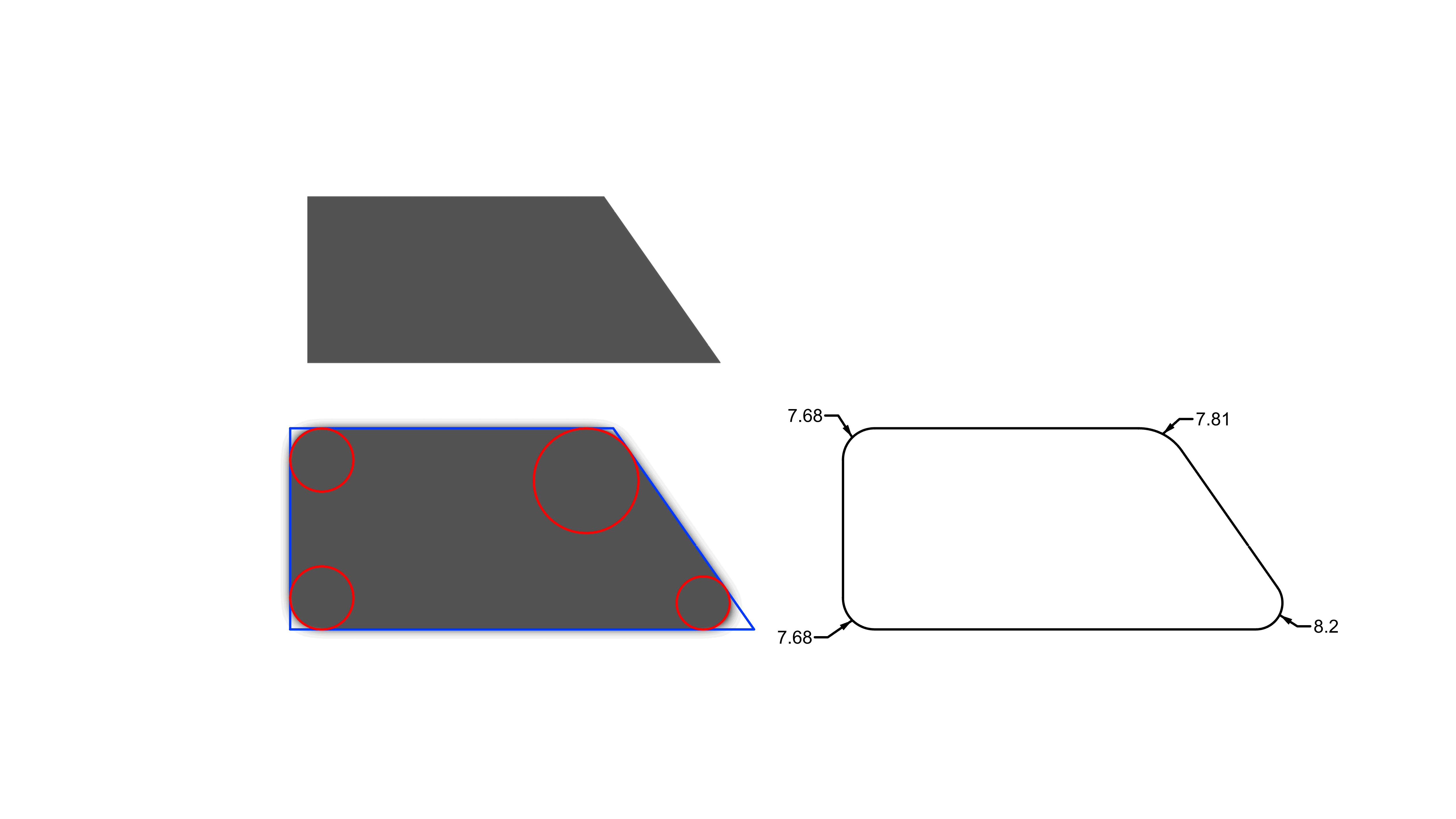 Equal arc length fillet, visual balance, u design, visual path，
