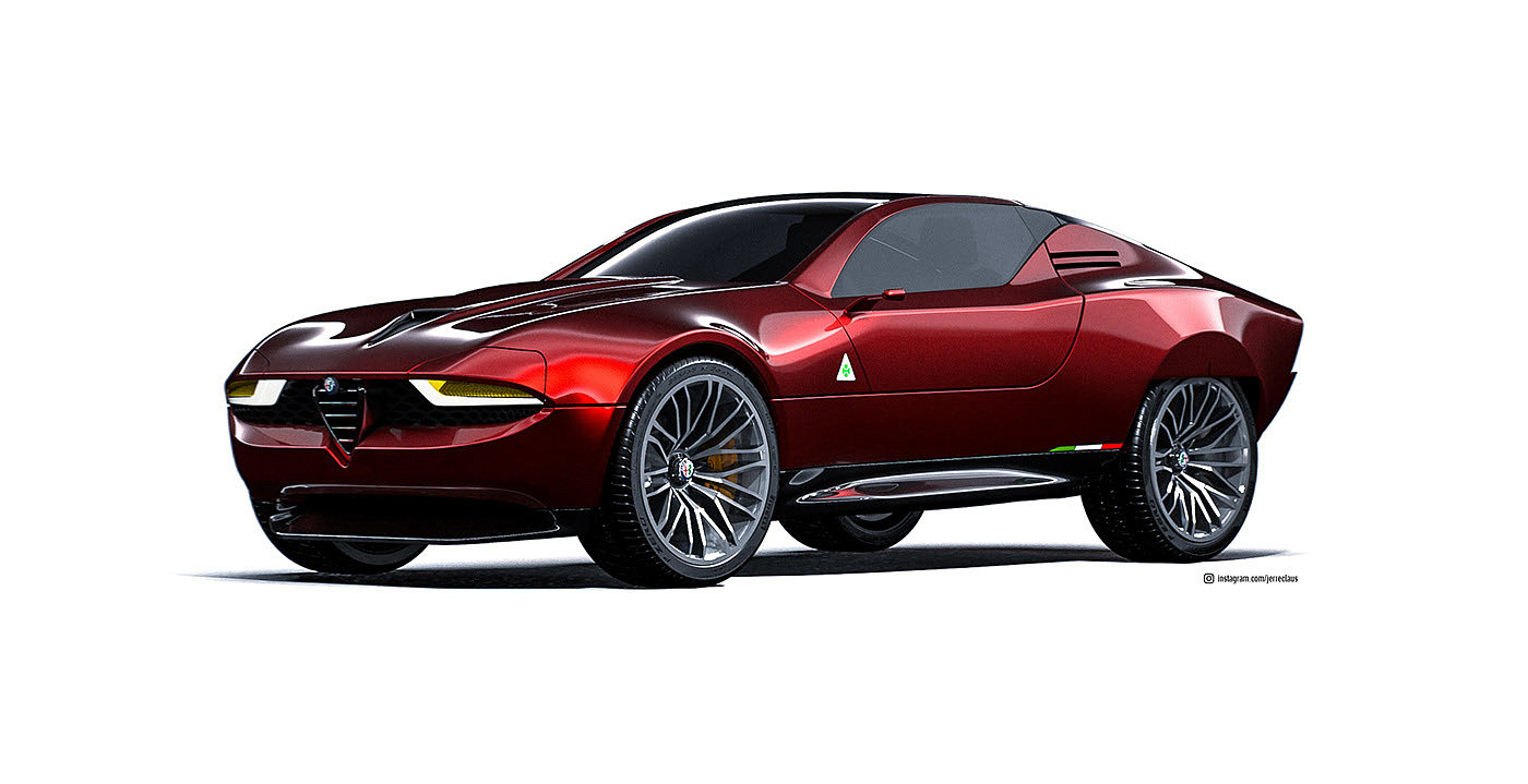 subd manufacturing，Render，Alpha Romeo，Monterey，Automobile design，