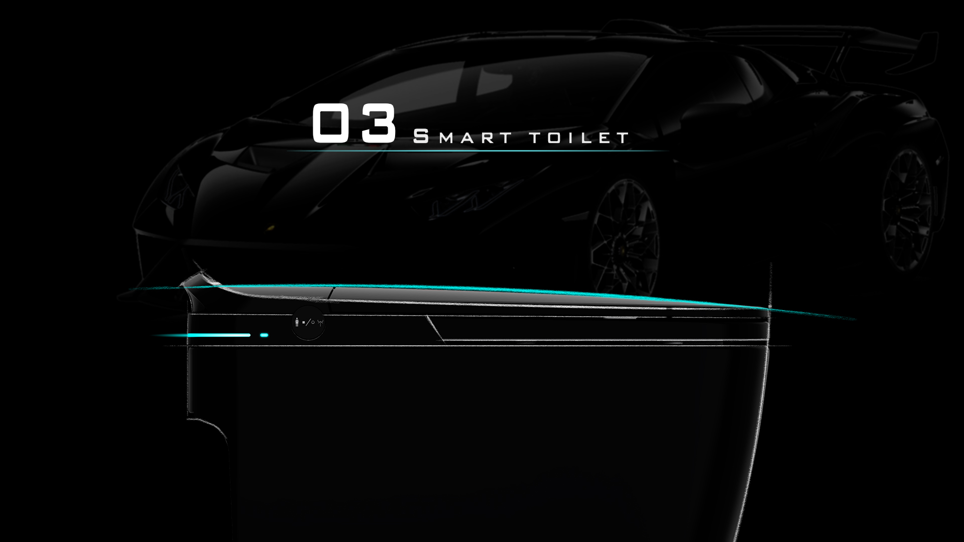 Intelligent toilet，Household products，bathroom，science and technology，CHUN，