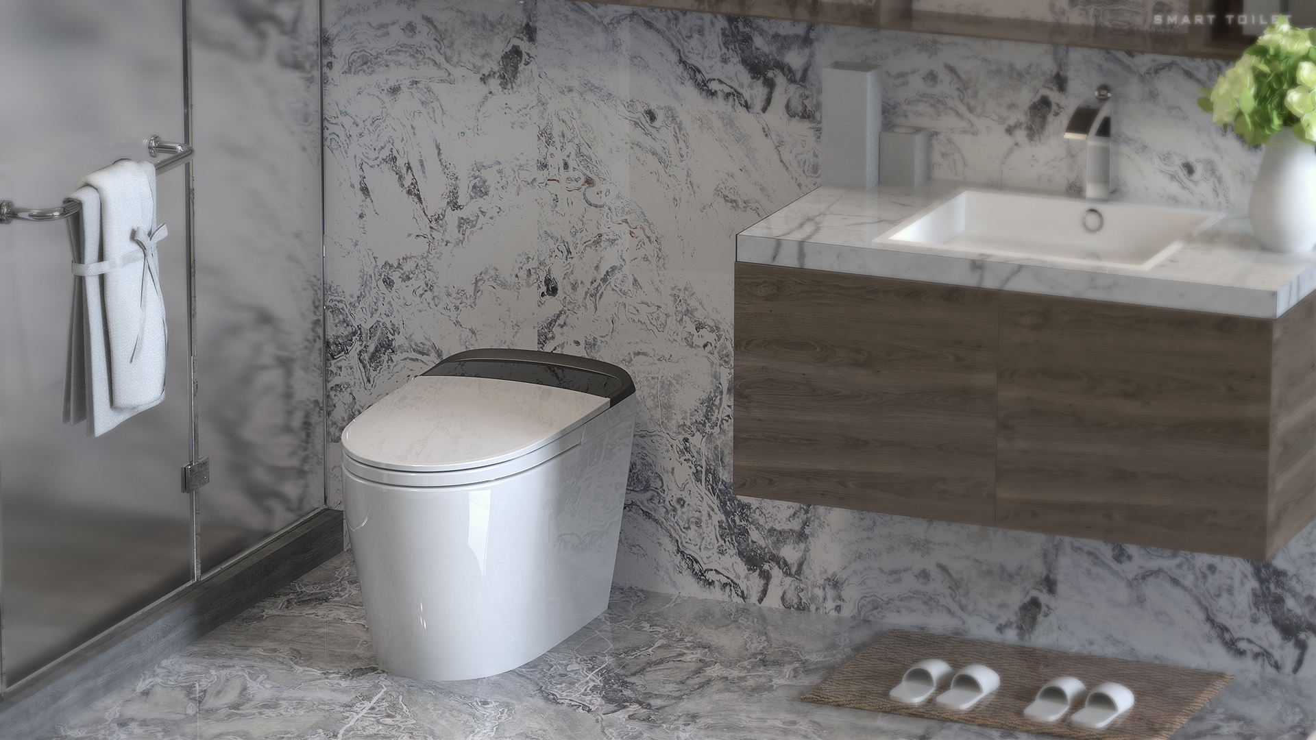 Intelligent toilet，Household products，bathroom，science and technology，CHUN，