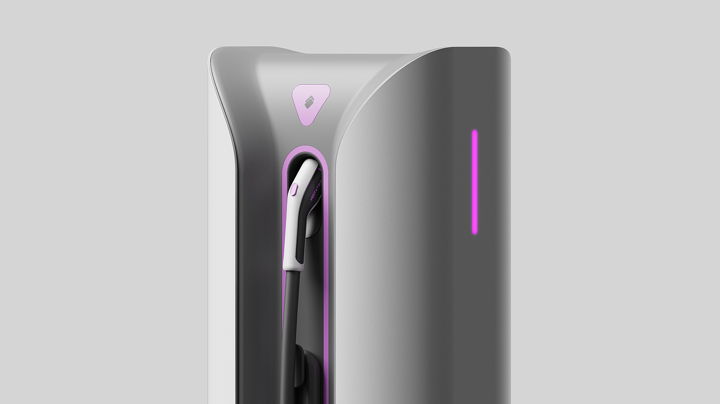 Super charging pile，Simple technology style，conceptual design，Independent project，