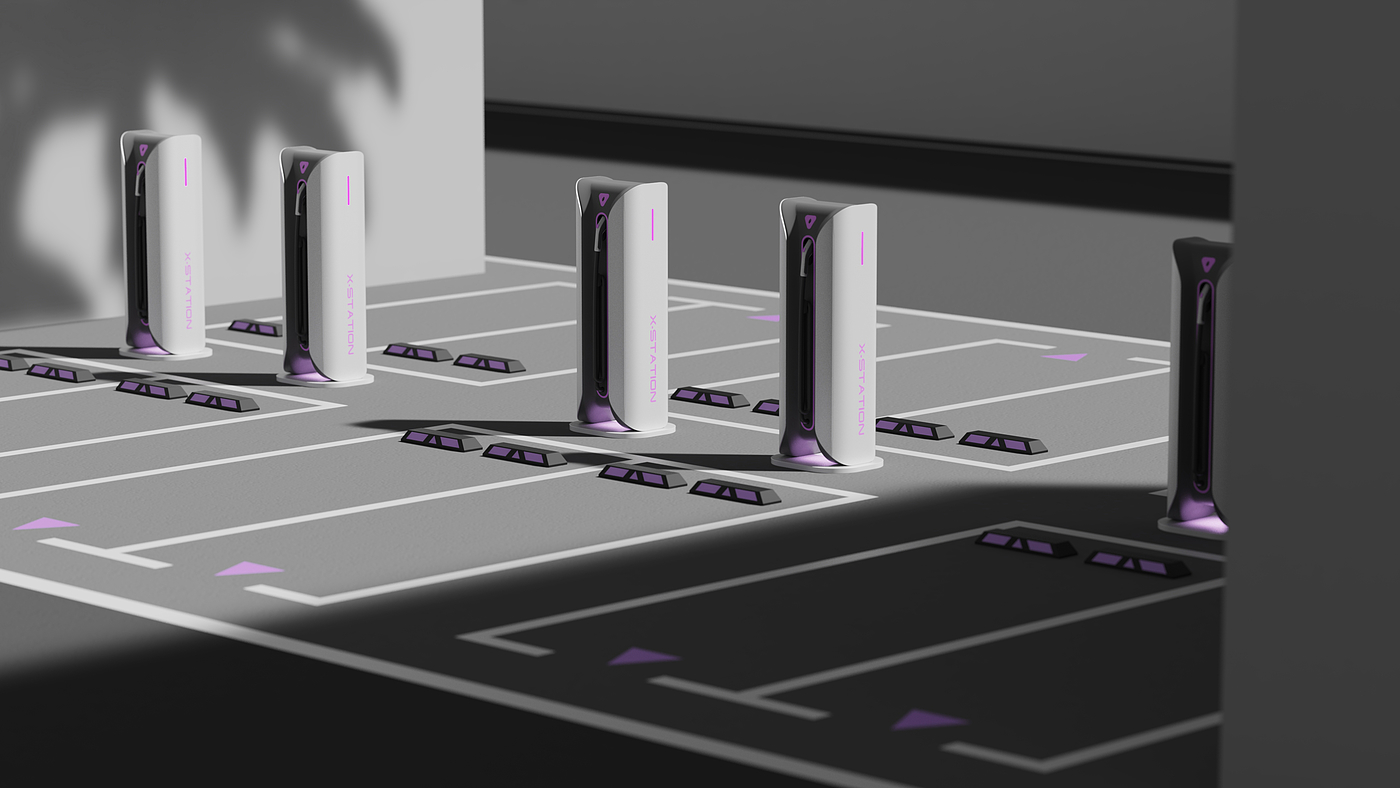 Super charging pile，Simple technology style，conceptual design，Independent project，