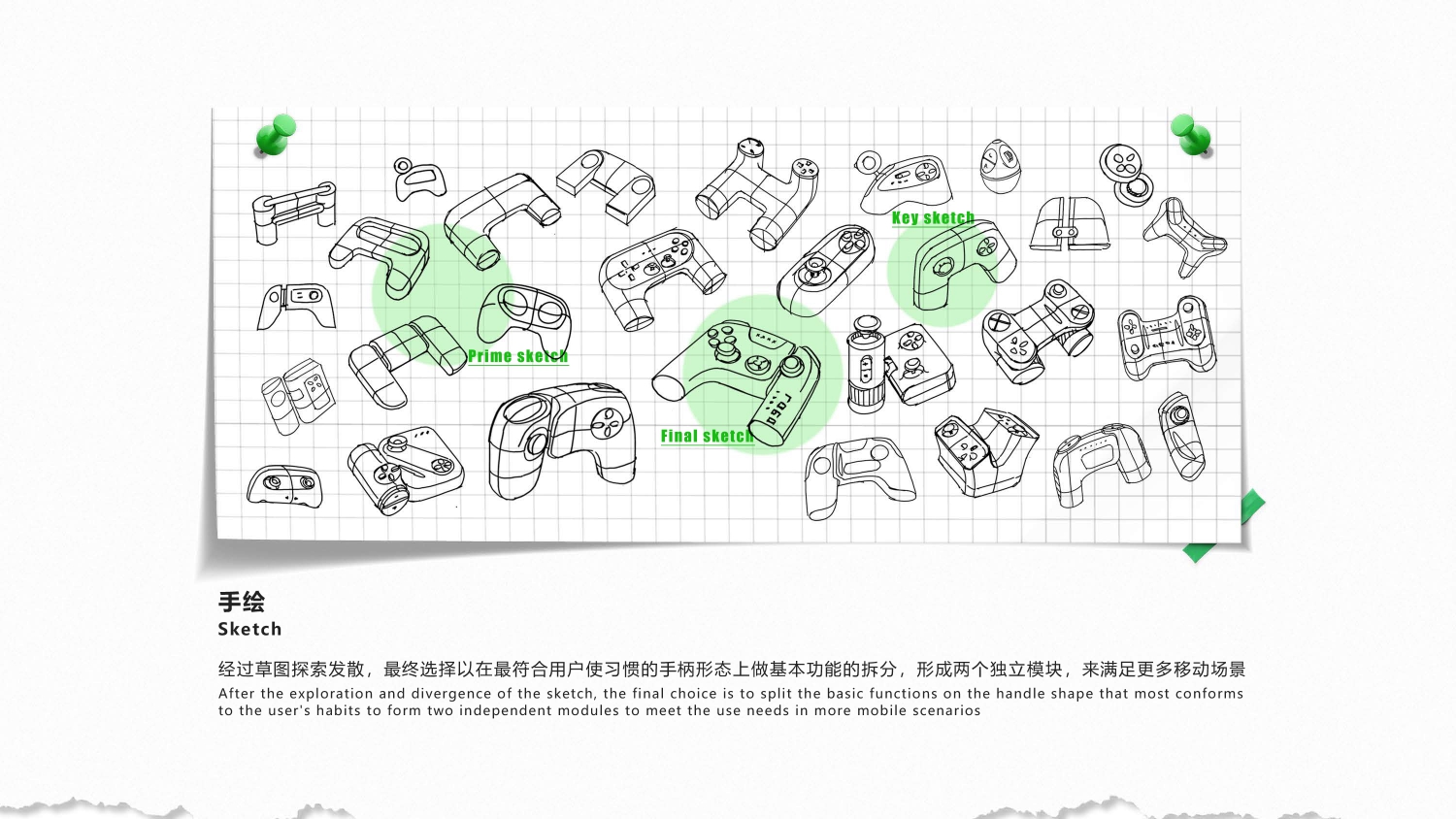 product design，industrial design，Keyshot rendering，sample reels，Game handle，3c，