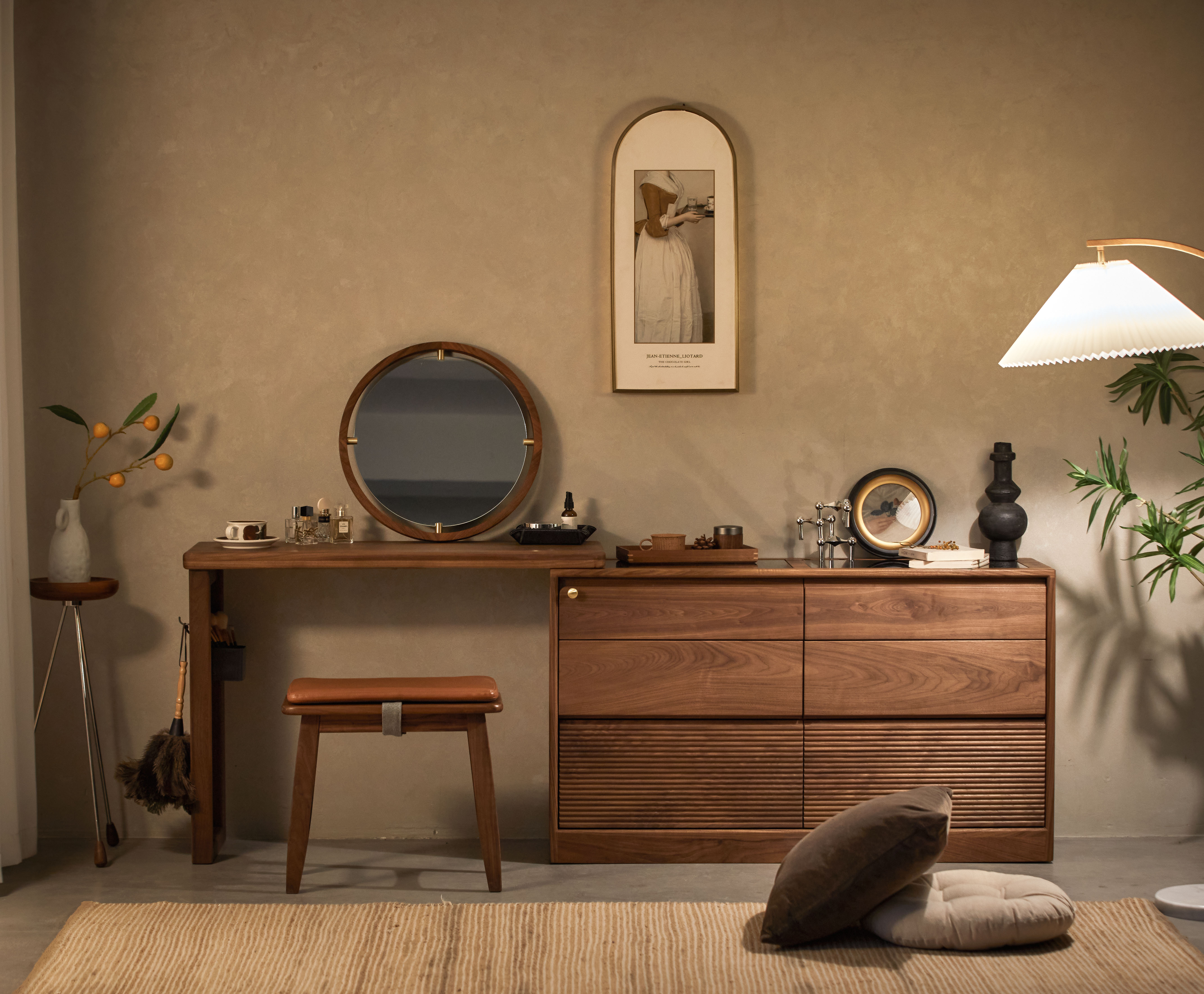 furniture design ，North American black walnut，Bucket cabinet，Solid wood furniture，dresser，Bedroom decoration，