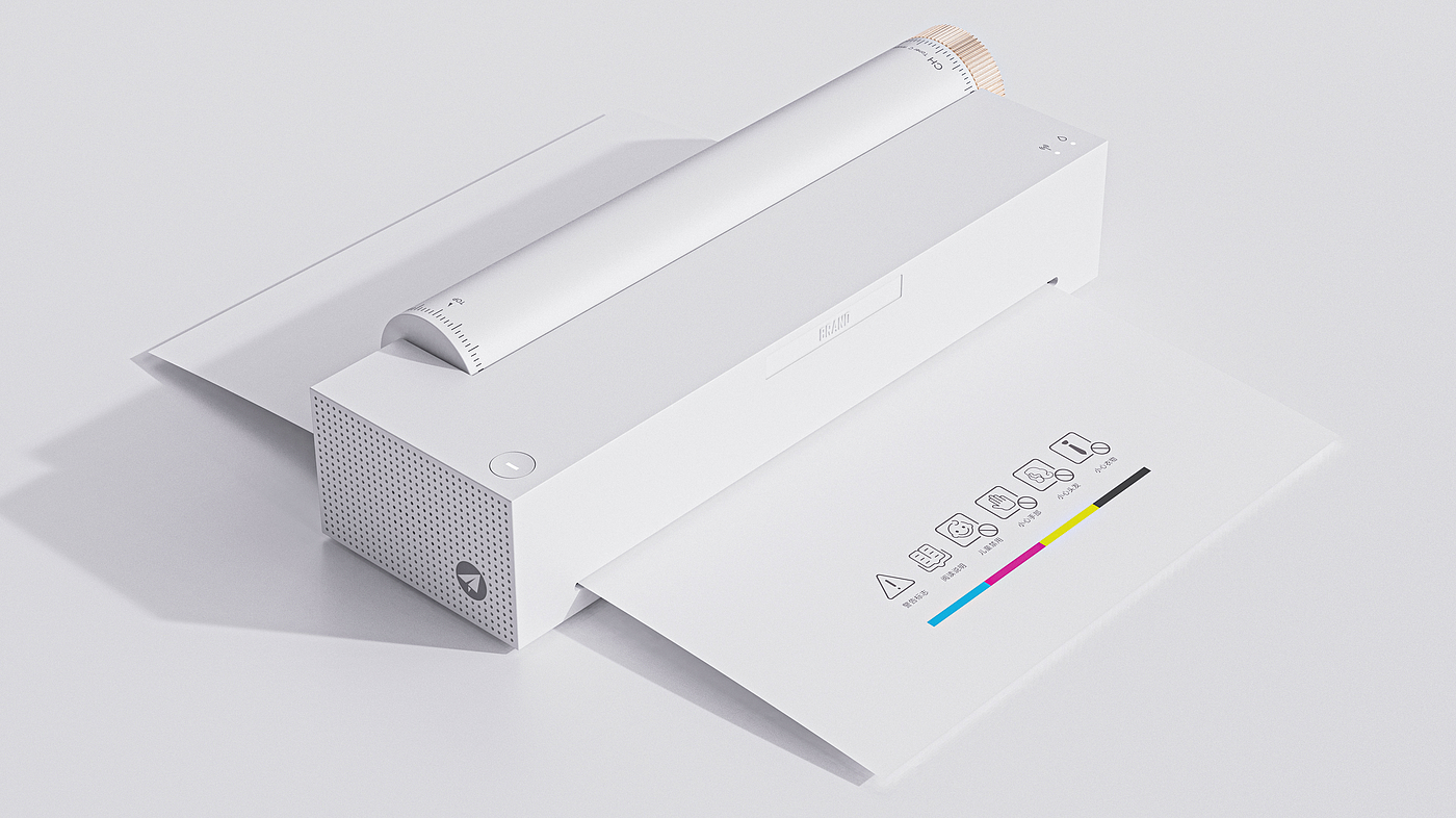 printer，conceptual design，Simplicity，geometry，original，White design，