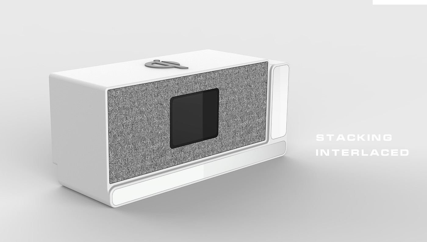 Alarm clock speaker，stacking design ，simple style ，