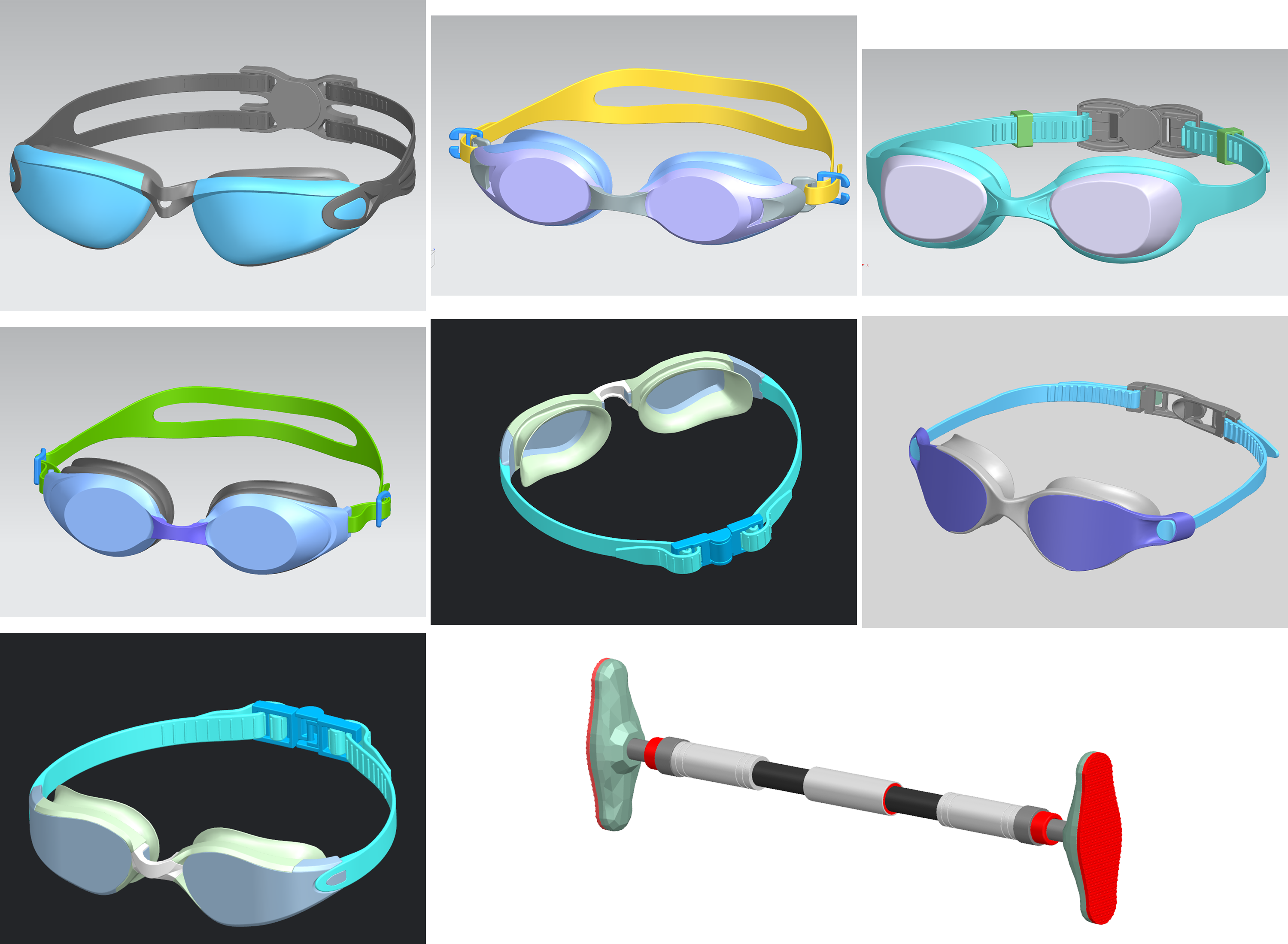 modeling，Swimming goggles，the skating shoes，Mobile phone bracket，Shooting Bracket，rice cooker，an electric appliance，