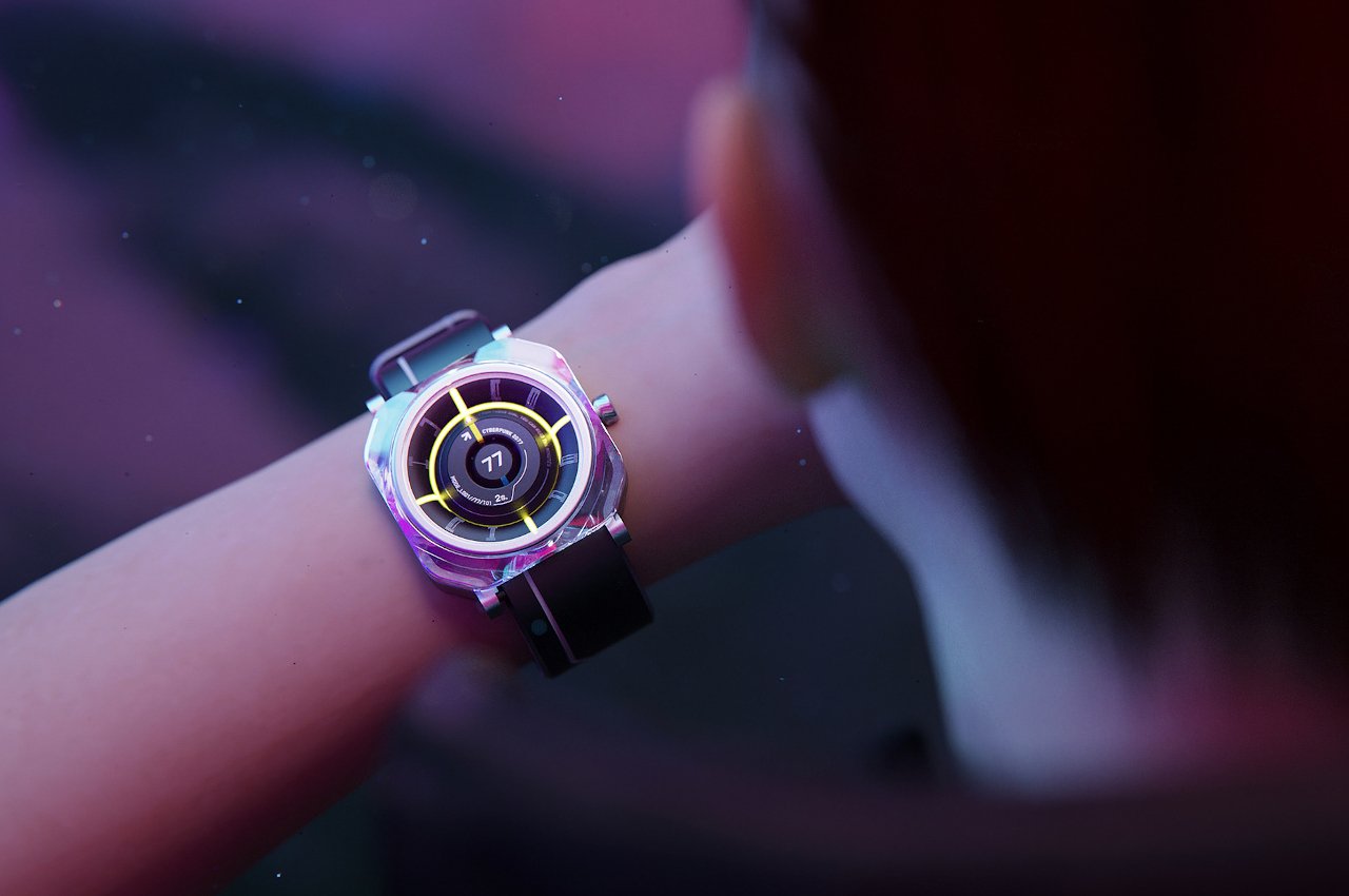Wrist watch，Cyberpunk，conceptual design，
