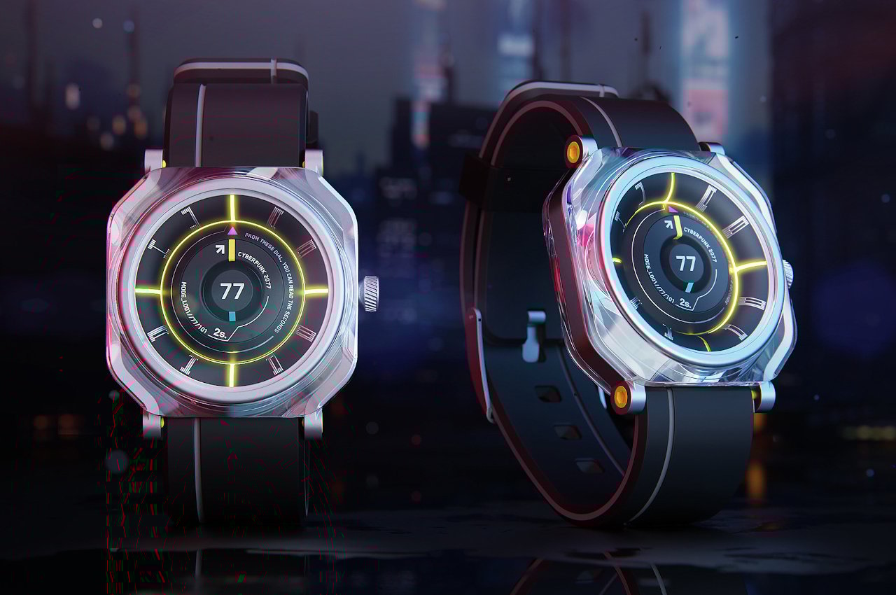 Wrist watch，Cyberpunk，conceptual design，