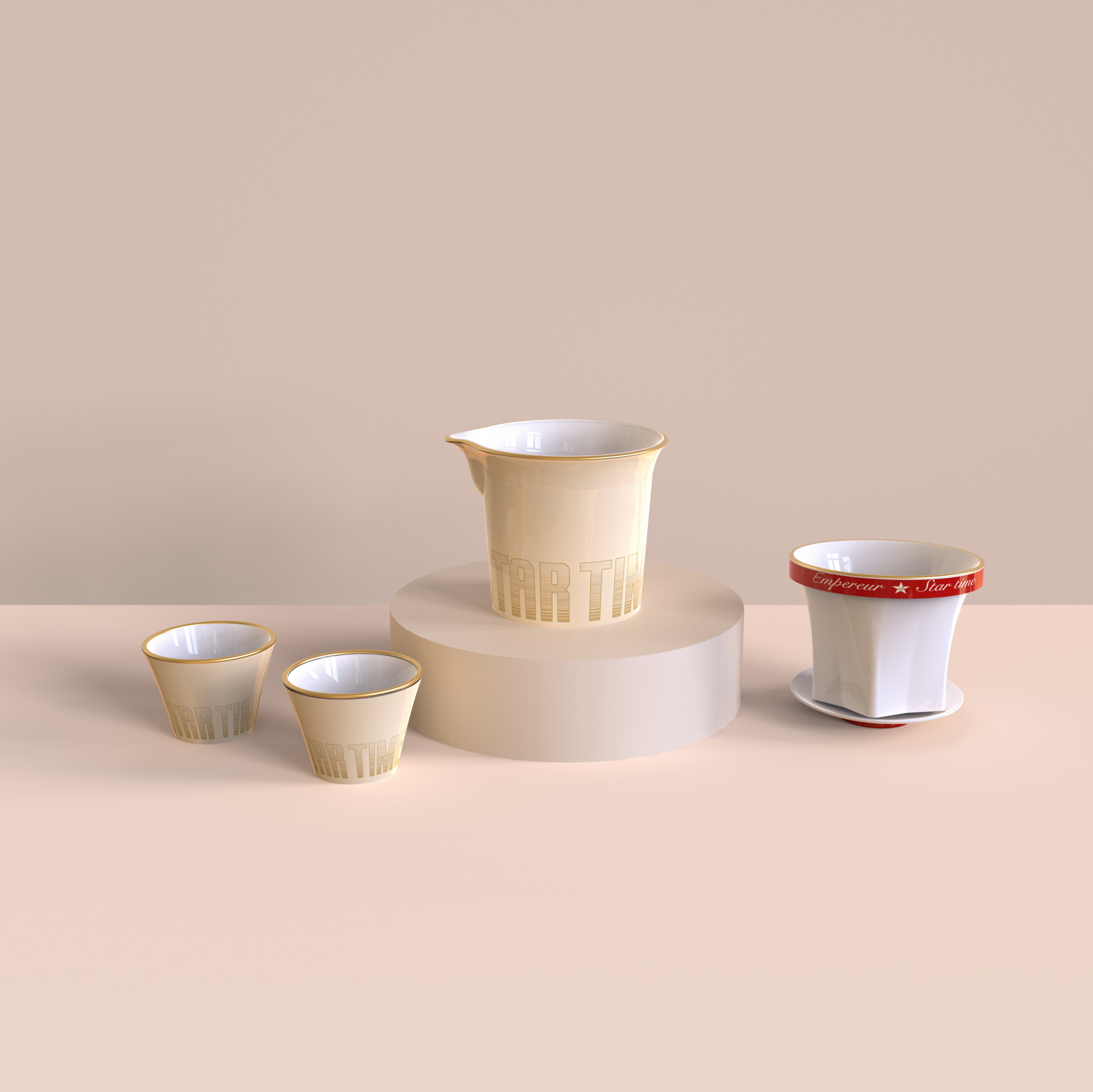 Express cup，Tea set design，modeling，articles for daily use，Original works，Utensils，gift，