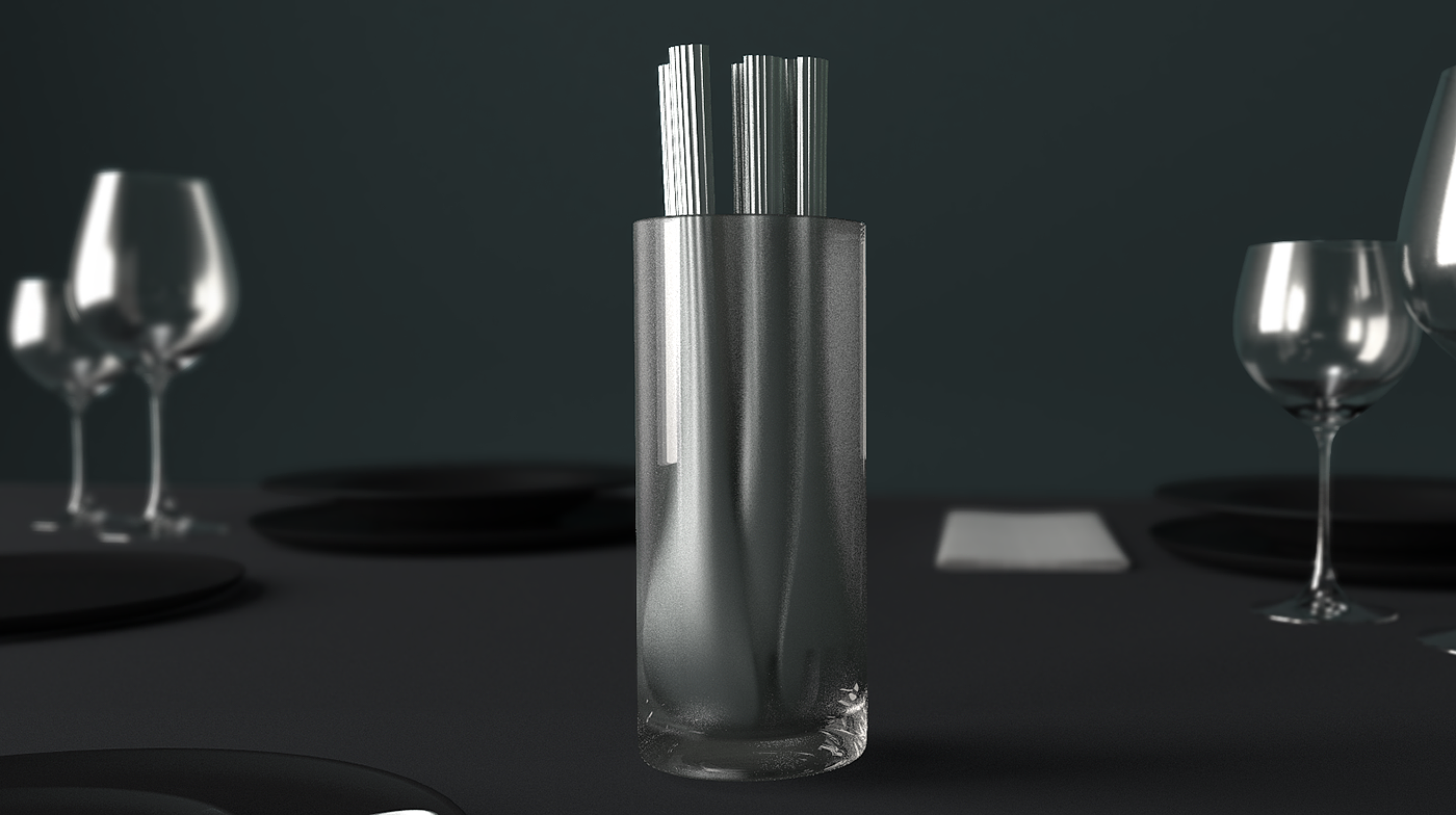 Tableware design，knife，fork，workmanship，Metal，Made in Italy，product design，Render，