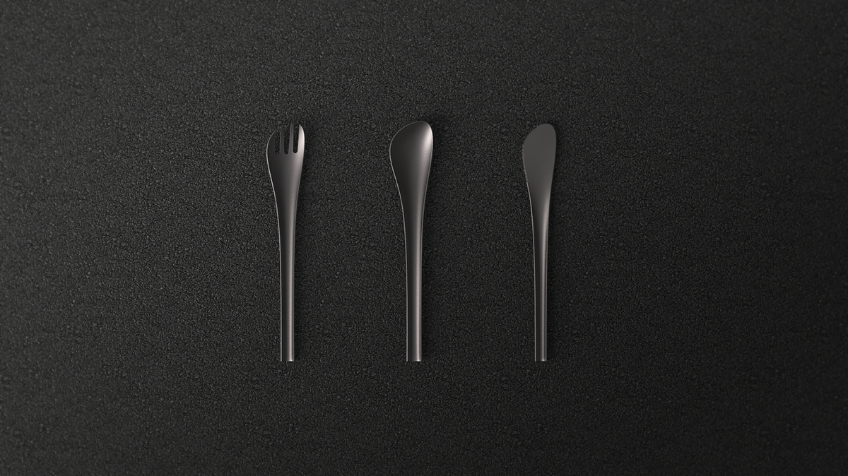 Tableware design，knife，fork，workmanship，Metal，Made in Italy，product design，Render，