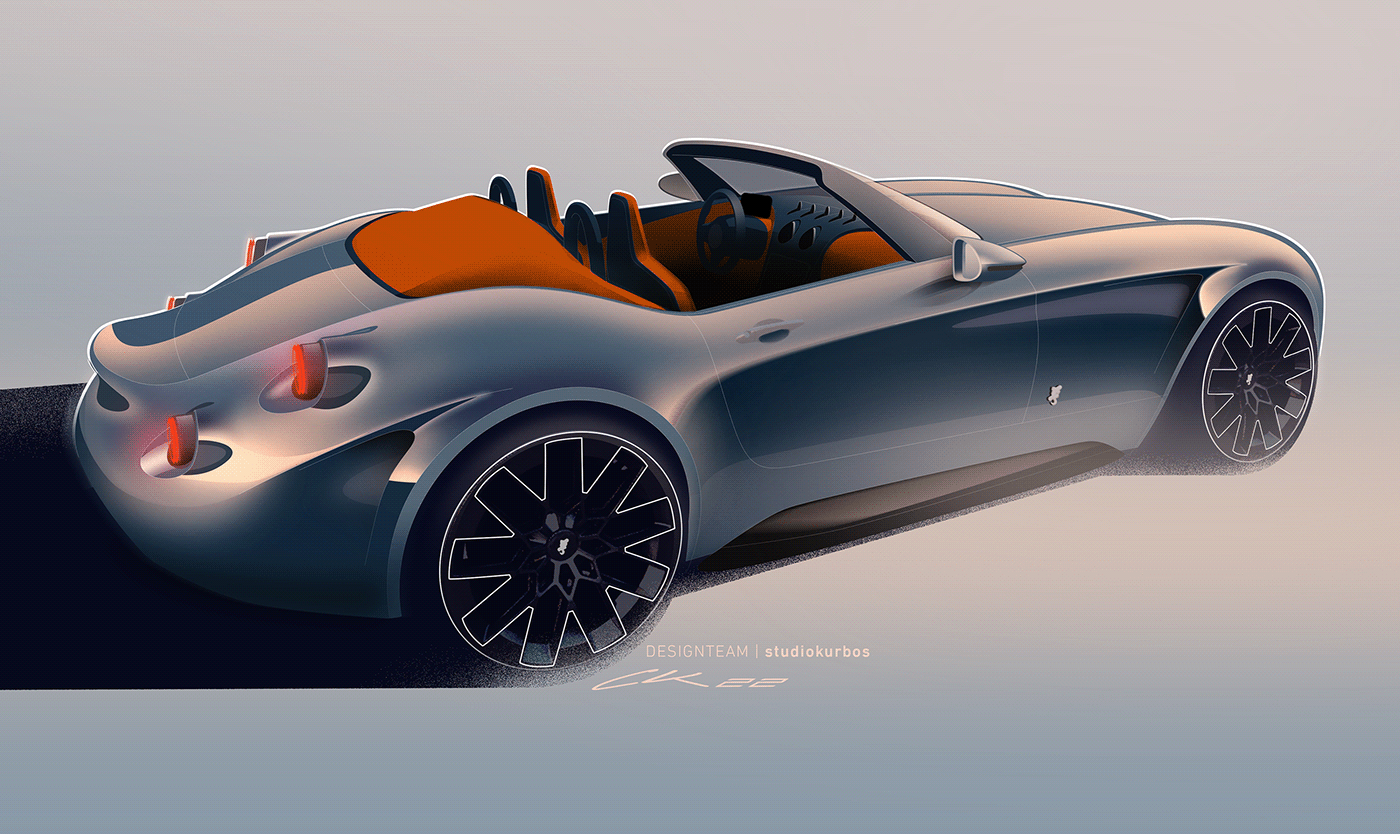 open car，Car rendering，Electric sports car，Automotive interior，