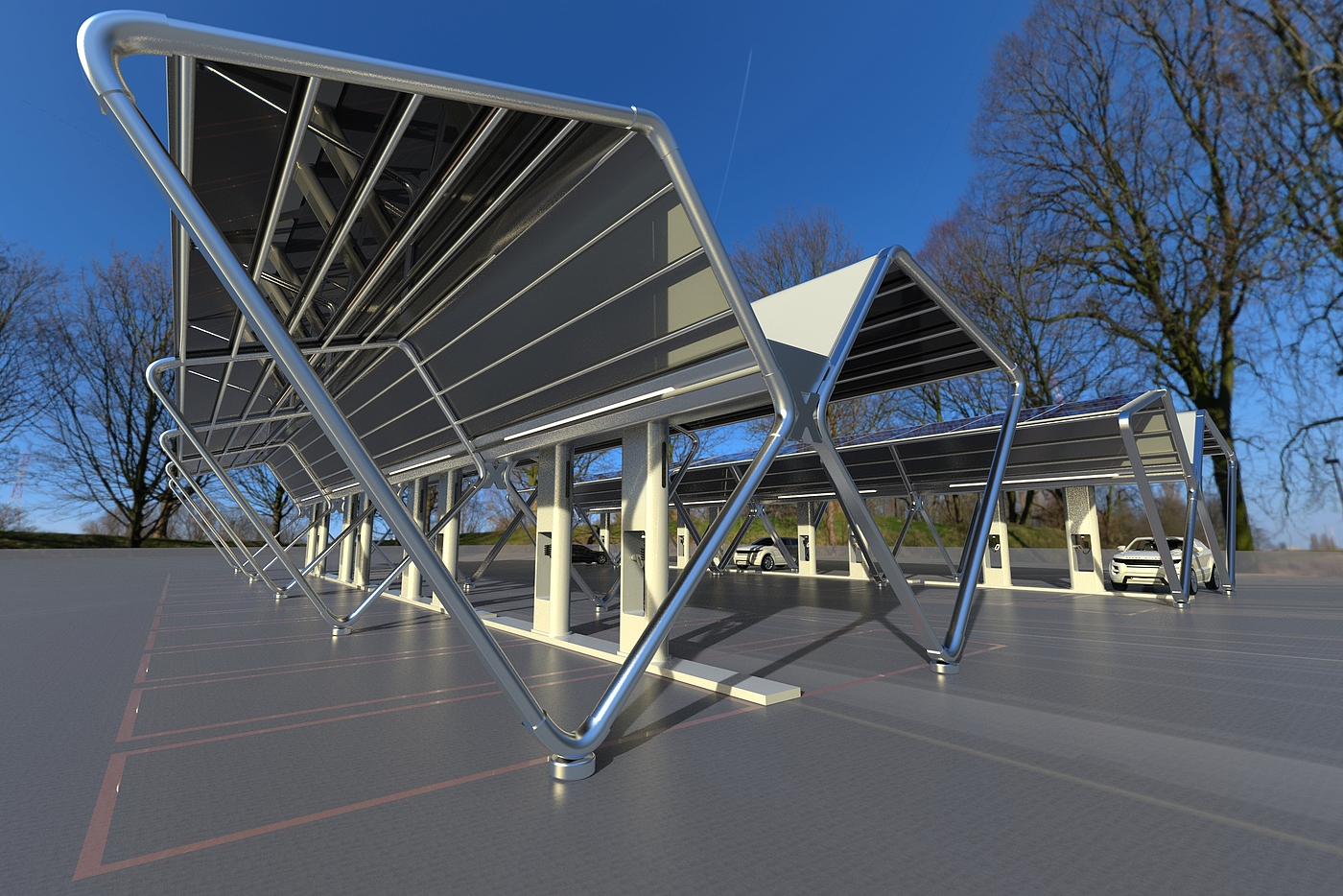 photovoltaic，Scenery，new energy，Car shed，solar energy，