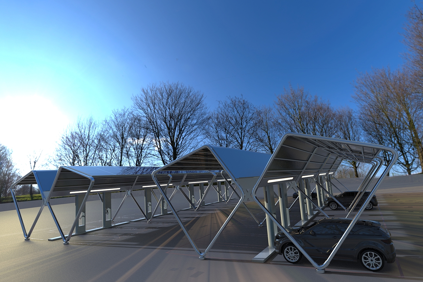 photovoltaic，Scenery，new energy，Car shed，solar energy，