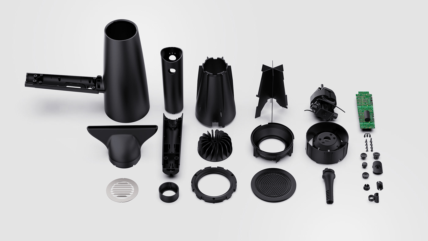 hair drier，industrial design，Design，Beauty，cmf，concept，