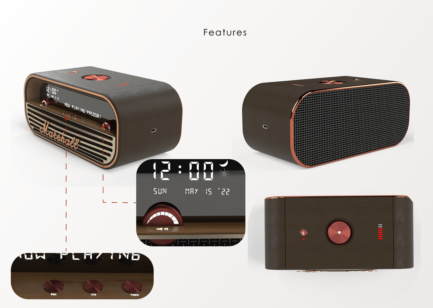 Pratik Wandhare，Marshal speaker，Marshal Speaker，Portable，product design，