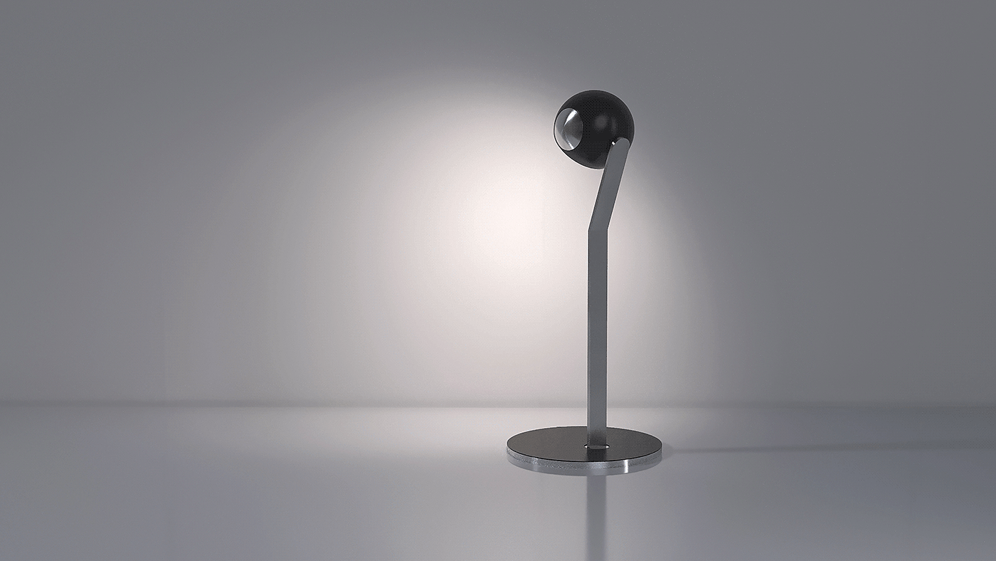 Yana Esakova，Table Lamps，Desk lamp，product design，Rotatable design，Gesture control，