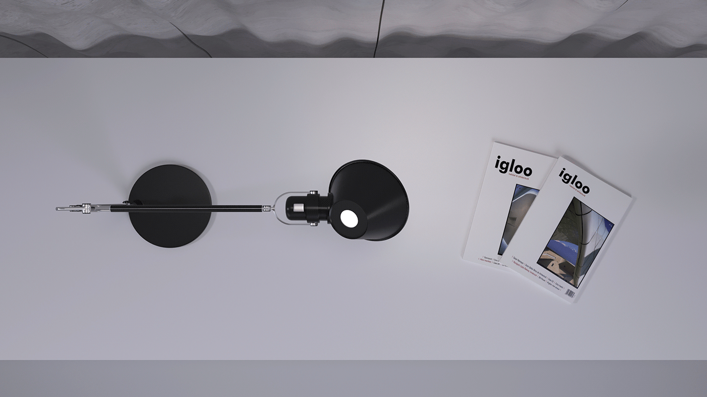 Yana Esakova，Table Lamps，Desk lamp，product design，Rotatable design，Gesture control，