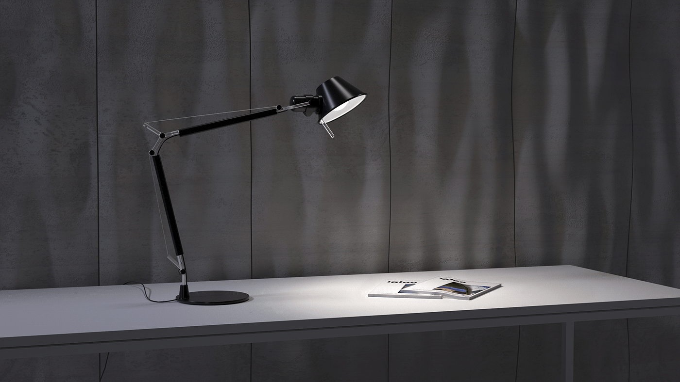 Yana Esakova，Table Lamps，Desk lamp，product design，Rotatable design，Gesture control，
