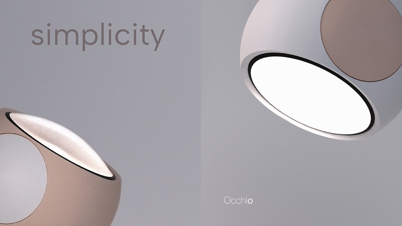 Yana Esakova，Table Lamps，Desk lamp，product design，Rotatable design，Gesture control，